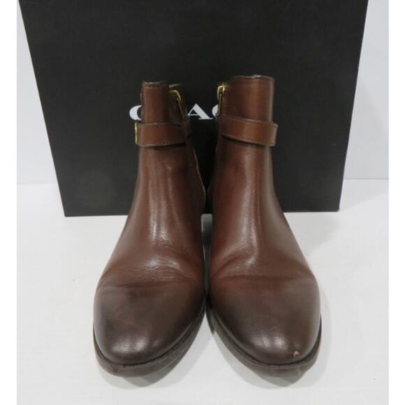Authenticated Coach Dylan Horse And Carriage Leather Bootie‎ Woman's Size 8.5 - Picture 4 of 7